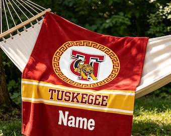 Personalized Tuskegee University Blanket Soft Throw, Grad Alumni Gift, Game Day & Dorm Throw