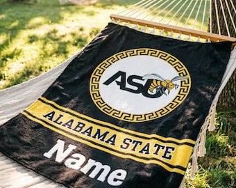 Personalized Alabama State Hornets Blanket – ASU Game Day Throw, Dorm Decor