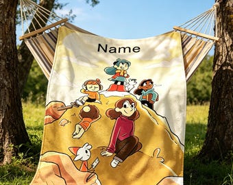 Personalized Hilda Fleece Throw Blanket, Custom Name Cozy Room Decor