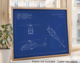 Dibujo técnico de aviación / Formato A3 / Decoración de aviación - Regalo para pilotos