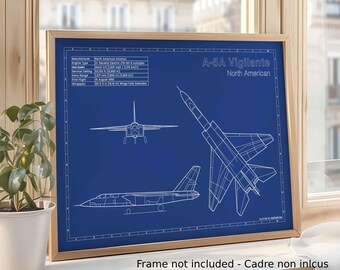 Dibujo técnico de aviación / Formato A3 / Decoración de aviación - Regalo para pilotos
