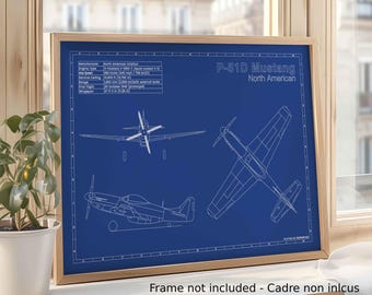 Dibujo técnico de aviación / Formato A3 / Decoración de aviación - Regalo para piloto