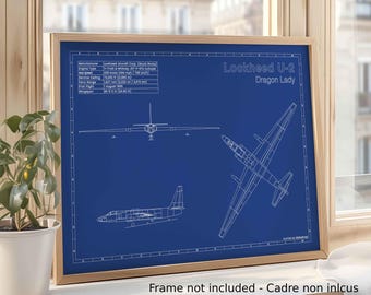 Dibujo técnico de aviación del Lockheed U-2A (A3)