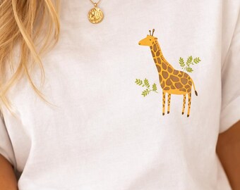 T-Shirt Giraffe Wildtiere Shirt , Animal T- Shirt
