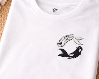 Minimalist Koi Fish Yin Yang T-Shirt,  Print Tee