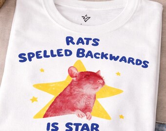 Unisex Rat T-Shirt, Funny Animal Gift, Weird Graphic Tee, Unhinged Humor Shirt