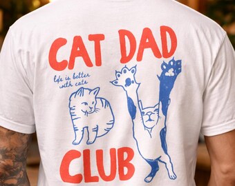 Cat Dad Club T-Shirt, Cats Graphic Tee