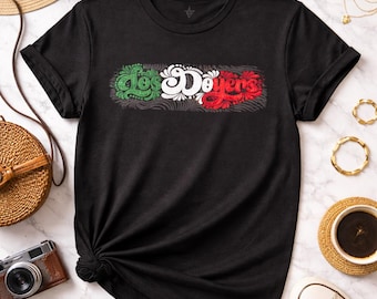 Los Doyers Mexican Heritage Graphic T-Shirt, Vintage Flag Colors Streetwear Unisex Cotton Tee Gift