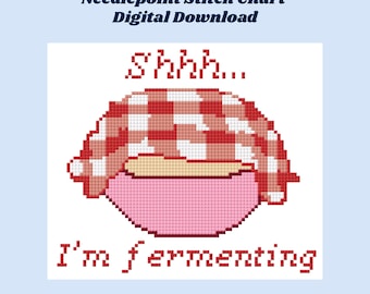 Sourdough Fermenting- Needlepoint Chart Digital Download