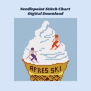 Gráfico de bordado para la pista de helados Après Ski - Descarga digital