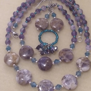 Amethyst and teal 4pc set-