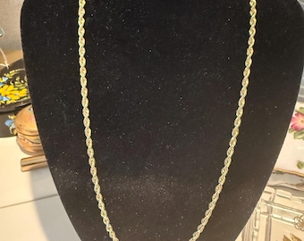 Seltene schwere massive 14k Kordelkette, 11,79 Gramm, 18 Zoll, 2,8 mm breite Kette, Designer Marc Anton gemarkt