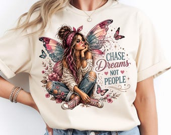 Inspirational PNG Chase Dreams Not People PNG: Motivational Quote Design, Positive Mindset png, Self Improvement Art (Digital Download)