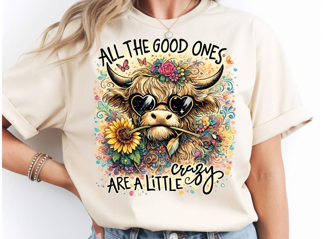 Funny Crazy Highland Cow Sarcastic PNG: Humorous Farm Animal Humor png Funny Cow Lover Cli