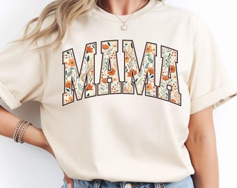 Boho Floral Mama PNG: Boho Flower Design Motherhood PNG Floral Aesthetic Retro Mom Art (Digital Download)