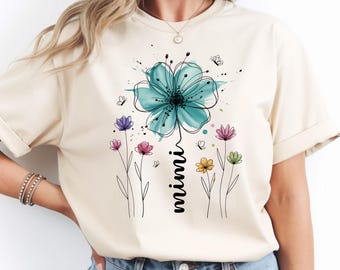 Boho Floral Mimi PNG: Wildflower Bouquet Vintage Floral Grandma png Rustic Garden Bloom Clipart (Digital Download)