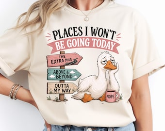 Funny Sarcastic Lazy Tired Goose PNG: Goose Humor Graphic, Burnout Mood PNG, Funny Animal Design (Digital Download)