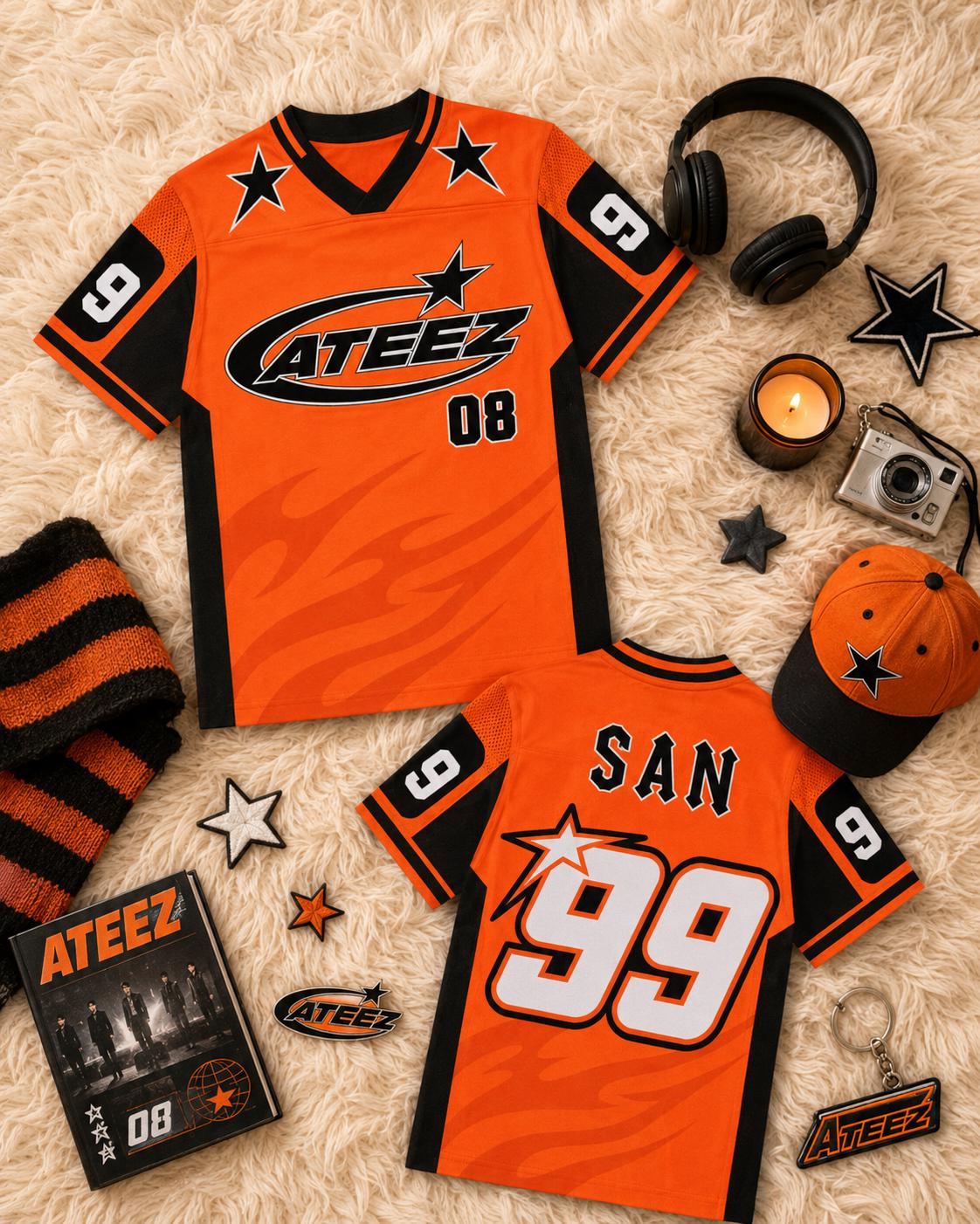 ATEEZ SANベースボールTシャツ Buy Ateez Jersey Online In India - Etsy India