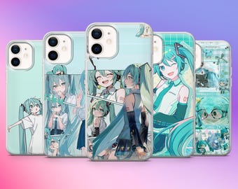 Miku Phone Case Vocaloid Hatsune Miku Cover for iPhone 17e, 16, 15, 14, 13 Samsung S26, S25Fe, A57 Pixel 10A, 10Pro, 9A, 8A, 8Pro