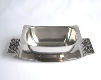 Vintage 1960's Sauce Gravy Boat Dish with Saucer - 10 inch Stanley Roberts Velvet Series – Mid Century Stainless Steel