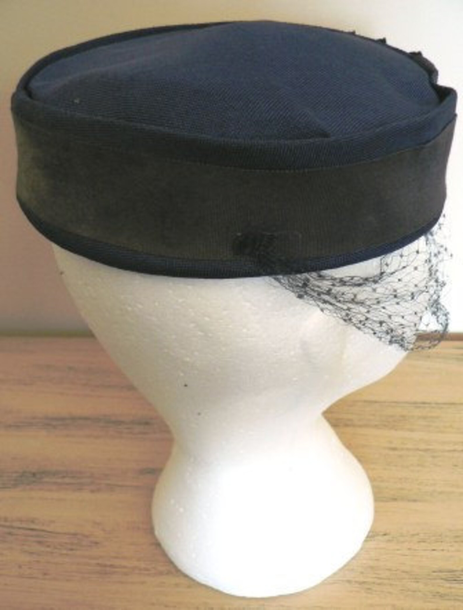 Sale 20 off All Vintage Hats NAVY PILL BOX Classic Netted Etsy