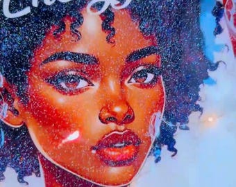 Energia da Fada Negra | Tela de Resina Artesanal