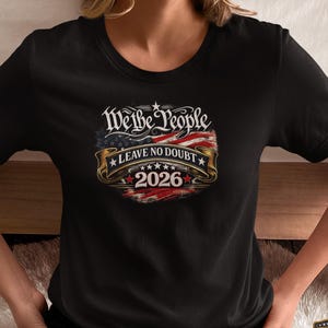 T-shirt We The People Vote 2026 Patriotic Freedom, vintage T-shirt met Amerikaanse vlag