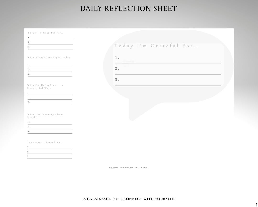 Daily Reflection Printable - Etsy