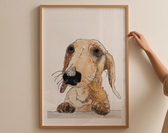 Dachshund | Sausage Dog print | Sausage Dog Picture | Dachshund Print | Dachshund drawing | Dog artwork | Gift for dog lover