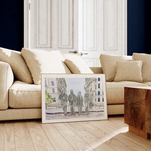 Beatles Wall Art Beatles Artwork Beatles Statue Pier Head Liverpool Liverpool Art Liverpool Gift Beatles Gift image 7