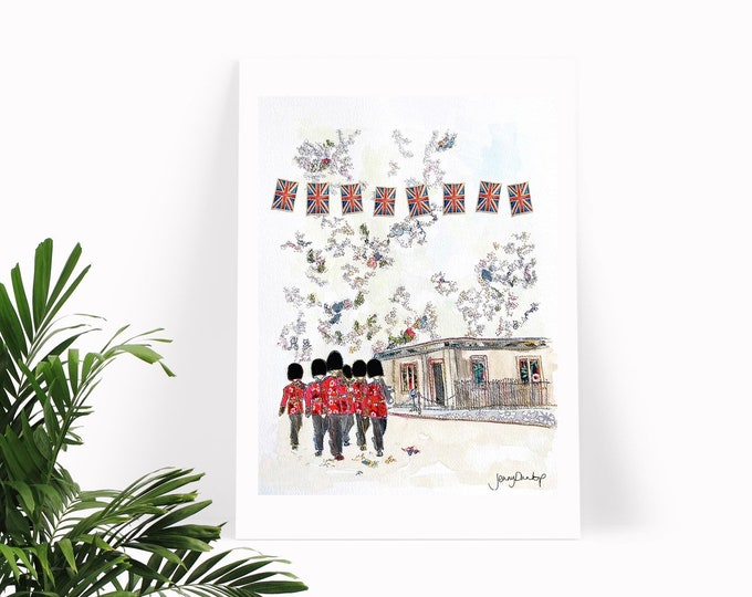 Kings Guards Art | Kings Guards Poster | London Poster | London Gifts | London theme | London Travel Poster | London Art