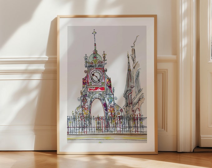 Chester Clock | Eastgate Clock | Chester Gift | Chester Artwork | Chester Travel Print | Chester | Chester Art | Chester Wall Art | Chester