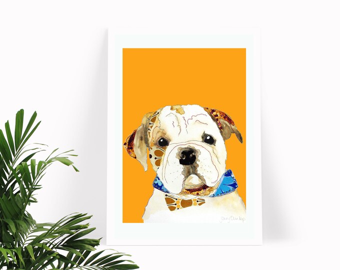 Bulldog Artwork | Dog Print | Bulldog gifts | Bulldog Wall Art