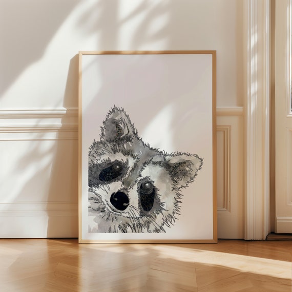 Raccoon Print | Raccoon Art | Raccoon gift | Fun Raccoon Gift | Raccoon Picture | Raccoon | Funny Raccoon poster | Raccoon Poster | Raccoon