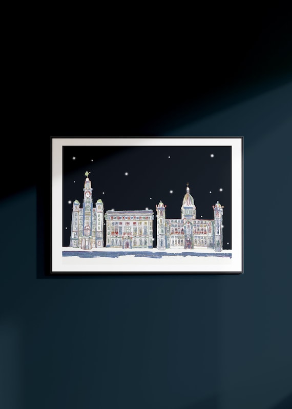 Winter Sky - 3 Graces - Liverpool