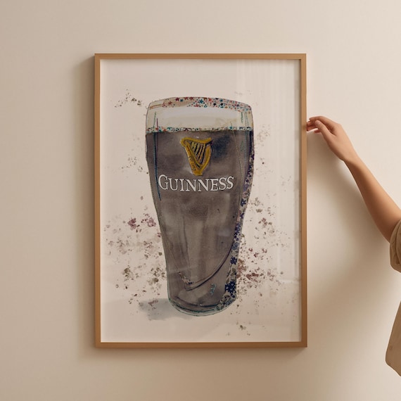 Guinness Wall Art | Guinness lover Gift | Split the G Print | Guinness Print | Guinness Art | Irish Pub Poster | Wall Art | Kitchen Print