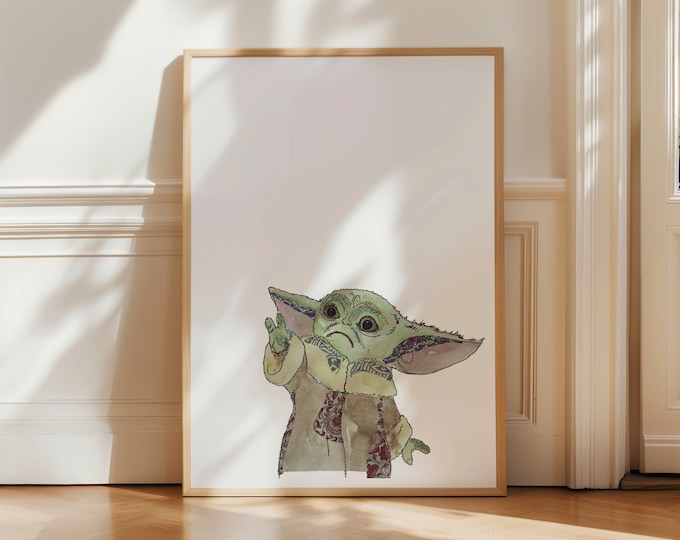 Yoda Poster | Baby Yoda Artwork | Star Wars Gift | Yoda Gifts | Yoda Art | Starwars Art | Yoda Print | Wall Art | Yoda Gift | Yoda