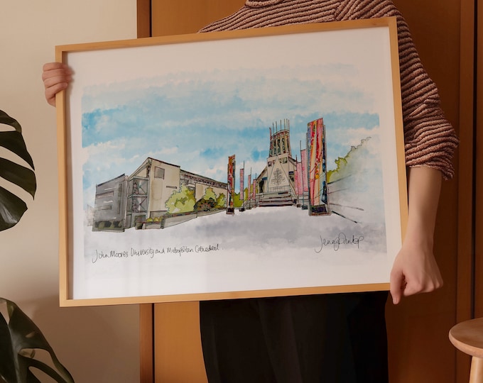 John Moores Graduation Gift | Liverpool Graduation Gift Print | Uni Graduation Present | Liverpool Print | Liverpool Gift | Graduation Gift