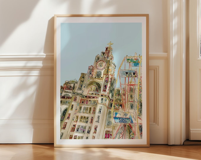 Liverpool | Liver Building | Liverpool Art Print | Liverpool print | Liverpool poster | Liverpool art | Liverpool wall art | Travel Print