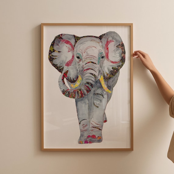 Elephant Art | Elephant Print | Elephant gift | Elephant Artwork | Elephant | Colourful Elephant | Elephant wall Art | Elephant Wall Decor