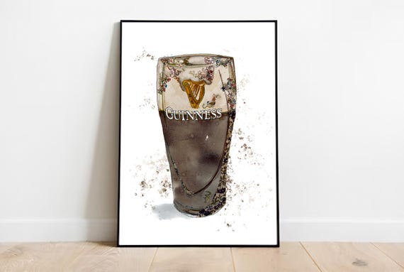 Guinness gift | Guinness lover Gift | Split the G Print | Guinness Print | Guinness Art | Irish Pub Poster | Wall Art | Kitchen Print