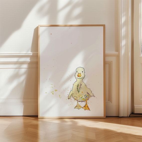 Baby Duckling | Duckling art | Cute Duckling art | Cute baby Duck Art | Duckling Gift | Nursery Art | Nursery Art | Nursery Pictures