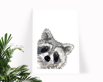 Raccoon Print