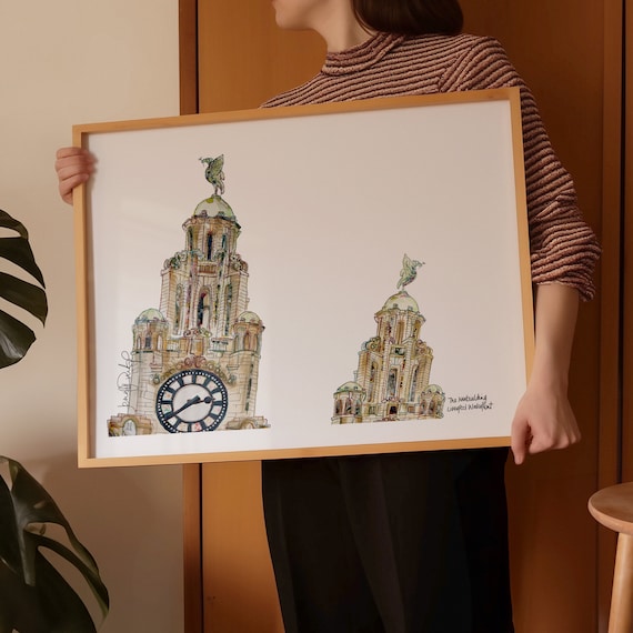 Royal Liver Building | Liverpool Waterfront | Liver Building | Liverpool Art | Liver Bird Print | LiverBirds | Liverpool Gift | Art