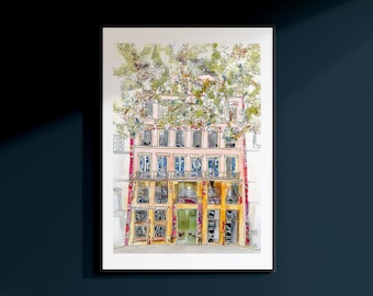 Lyon Print | Lyon Travel Poster | Lyon Art | Lyon Artwork | French Travel Art | French Town Artwork | Lyon Gift