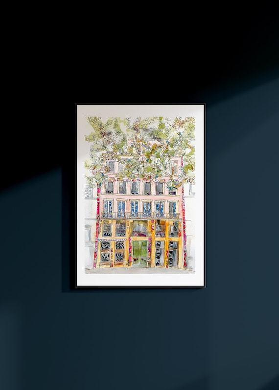 Lyon Print | Lyon Travel Poster | Lyon Art | Lyon Artwork | French Travel Art | French Town Artwork | Lyon Gift