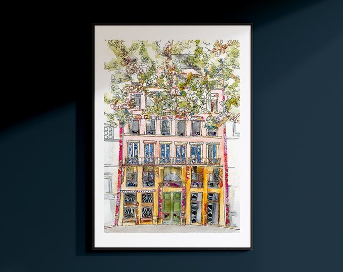 Lyon Print | Lyon Travel Poster | Lyon Art | Lyon Artwork | French Travel Art | French Town Artwork | Lyon Gift