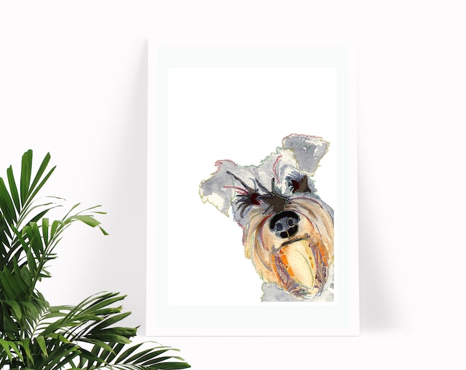 Schnauzer Poster | Schnauzer Dog Print | Schnauzer Dog Poster | Dog Print | Schnauzer Gift | Dog Gift