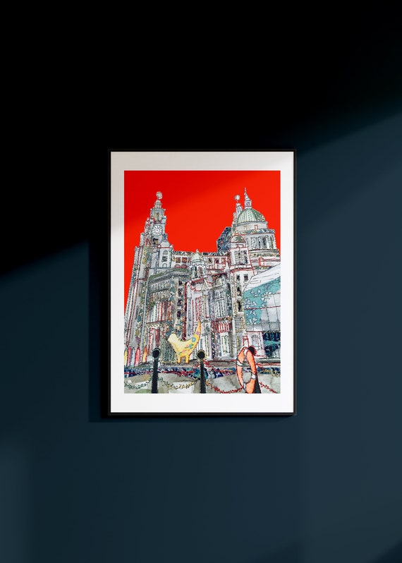 Liverpool Waterfront - Lambanana - Red Sky