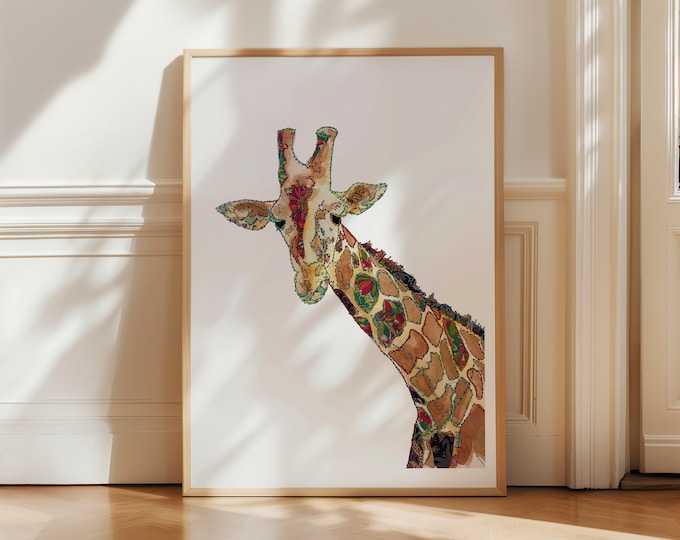 Giraffe | Giraffe Artwork | Giraffe Picture | Giraffe Gifts | Giraffe Art | Giraffe Print Design | Animal Wall Art | Nursery Decor